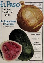Cover of: El Paso garden guide for 1933