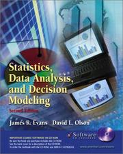 Cover of: Statistics, Data Analysis, and Decision Modeling