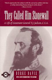 Cover of: They called him Stonewall by Burke Davis, Burke Davis