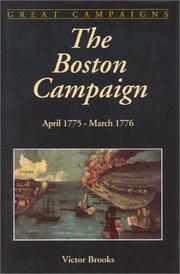 Cover of: The Boston campaign: April 1775-March 1776
