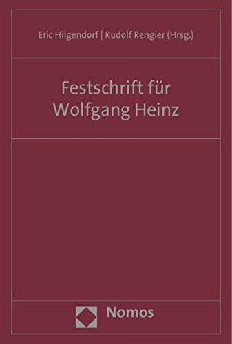 Festschrift Fur Wolfgang Heinz: Zum 70. Geburtstag (German Edition) by 