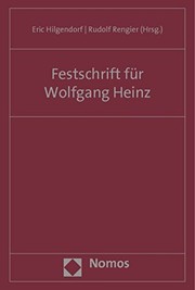 Cover of: Festschrift Fur Wolfgang Heinz: Zum 70. Geburtstag (German Edition)