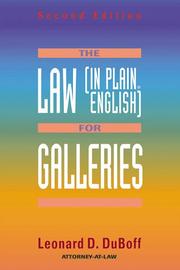 Cover of: The Law (in Plain English) for Galleries, Second Edition (Law (in Plain English Series)