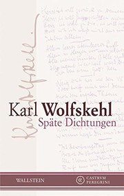 Cover of: Späte Dichtungen by Karl Wolfskehl