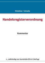 Cover of: Handelsregisterverordnung (German Edition)