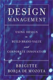 Cover of: Design Management by Brigitte Borja de Mozota