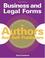 Cover of: Business and legal forms for authors and self-publishers