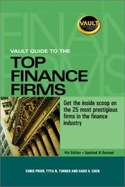 Cover of: Vault guide to the top finance firms by Chris Prior