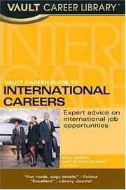 Cover of: Vault guide to international careers