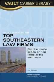 Cover of: Vault Guide to the Top Southeast Law Firms (Vault Guide to the Top Southeastern Law Firms)