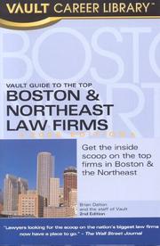 Cover of: The Vault Guide to the Top Boston & Northeast Law Firms, 2nd Edition (Vault Guide to the Top Boston & Northeast Law Firms)