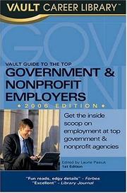 Cover of: Vault Guide to the Top Nonprofit & Government Employers, 2006 Edition (Vault Guide to the Top Nonprofit & Government Employers)