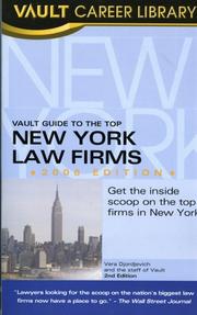 Cover of: Vault Guide to the Top New York Law Firms, 2006 Edition (Vault Guide to the Top New York Law Firms) by Vault Editors