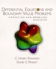 Cover of: Differential equations and boundary value problems by C. H. Edwards