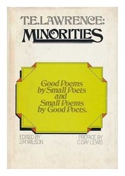 Cover of: Minorities; good poems by small poets and small poems by good poets by T. E. Lawrence