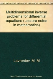 Cover of: Multidimensional inverse problems for differential equations | M. M. LavrentК№ev