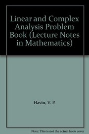 Cover of: Linear and complex analysis problem book | 