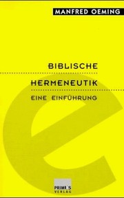 Cover of: Biblische Hermeneutik: eine Einführung