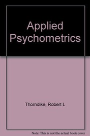 Cover of: Applied psychometrics | Robert Ladd Thorndike