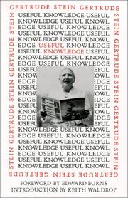 Useful knowledge by Gertrude Stein