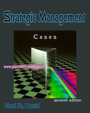 Strategic management by Fred R. David