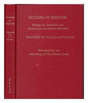 Cover of: Ecclesia et regnum by herausgegeben von Dieter Berg und Hans-Werner Goetz.
