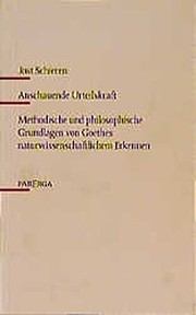 Cover of: Anschauende Urteilskraft by Jost Schieren