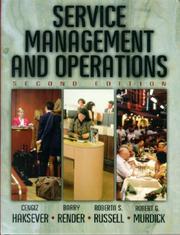 Cover of: Service Management and Operations (2nd Edition) by Cengiz Haksever, Barry Render, Roberta S. Russell, Robert G. Murdick