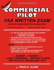 Cover of: Commercial Pilot FAA Written Exam by Irvin N. Gleim