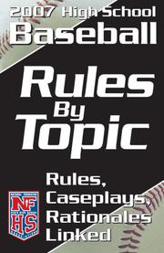 Cover of: Rules By Topic: Baseball 2007