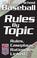 Cover of: Rules By Topic