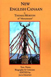 Cover of: New English Canaan by Thomas Morton of "Merrymount": Text, Notes, Biography & Criticism
