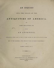 Cover of: An inquiry into the origin of the antiquities of America | John Delafield