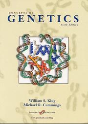 Cover of: Concepts of Genetics (6th Edition) by William S. Klug, Michael R. Cummings