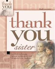 Cover of: Thank You Sister (Thank You (Howard Publishing))