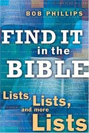 Cover of: Find It in the Bible: Lists, Lists, and Lists