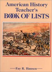 Cover of: American history teacher's book of lists