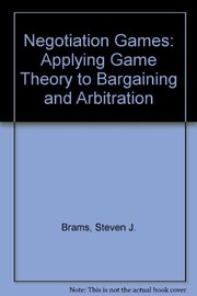 Cover of: Negotiation games | Steven J. Brams