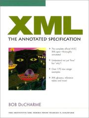 Cover of: XML by Bob DuCharme