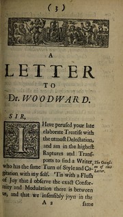 Cover of: A letter to the learned Dr. Woodward
