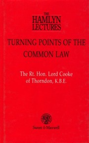 Cover of: Turning points of the common law | Cooke, Robin Brunskill Sir