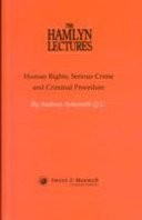 Cover of: Human rights, serious crime, and criminal procedure
