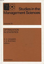 Cover of: Optimization in statistics | 