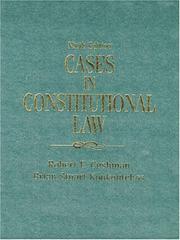 Cover of: Cases in Constitutional Law (9th Edition)