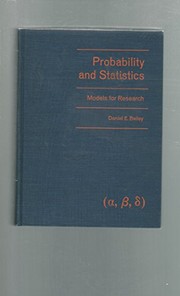 Cover of: Probability and statistics | Daniel Edgar Bailey