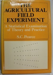 The agricultural field experiment by S. C. Pearce