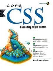 Cover of: Core CSS Cascading Style Sheets (With CD-ROM)