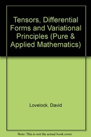 Cover of: Tensors, differential forms, and variational principles