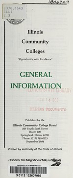Cover of: Illinois community colleges | Illinois Community College Board