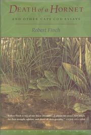 Cover of: Death of a hornet, and other Cape Cod essays by Finch, Robert